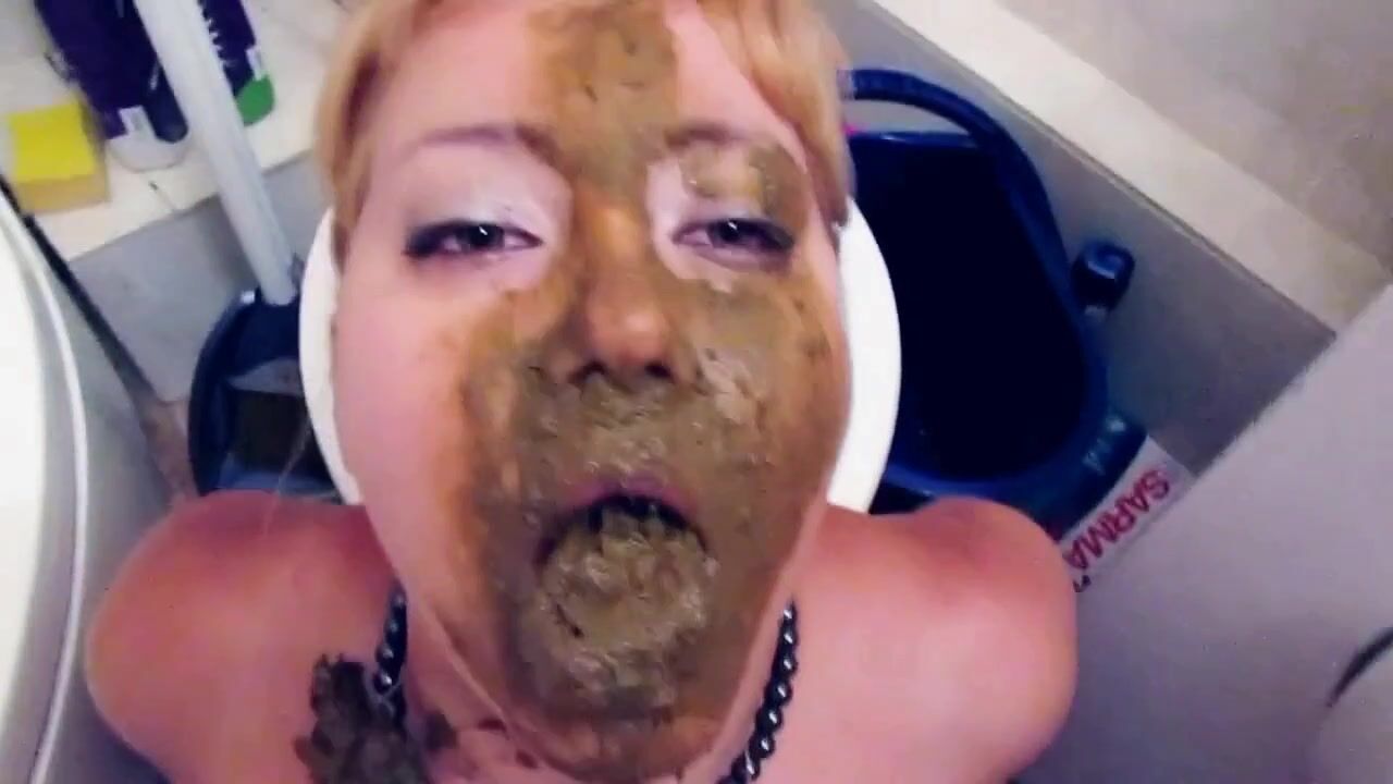 Shit eating slut Elecebra gets her face fully covered in shit xxx porn video  - PervertTube.com