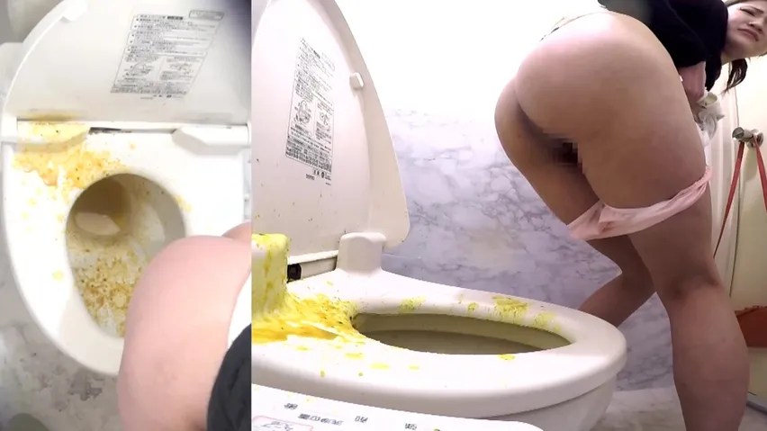 Jav girl diarrhea scat pooping in the public toilet xxx  