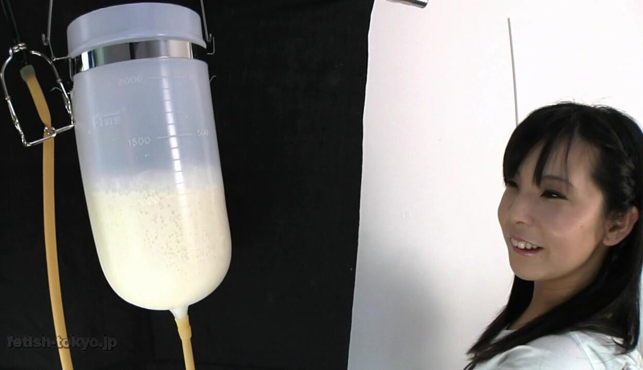 Scat enema with milk drunk by Japanese girl Pervert Tube
