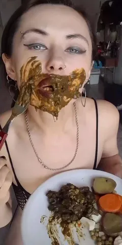 Extreme filthy scat meal and diarrhea by pervert slut XXX Porn  