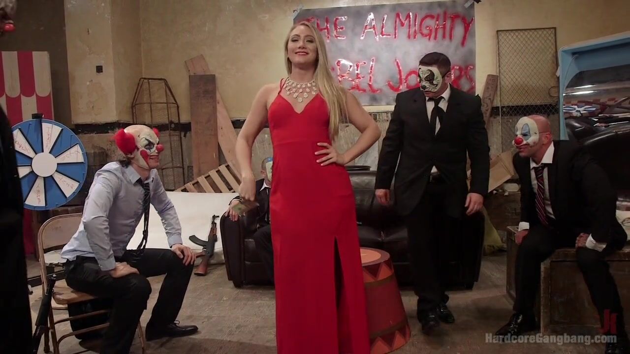 Gangbang Blonde Milf Dress - Blonde milf in red dress brutally fucked by group of clowns xxx porn video  | Pervert Tube
