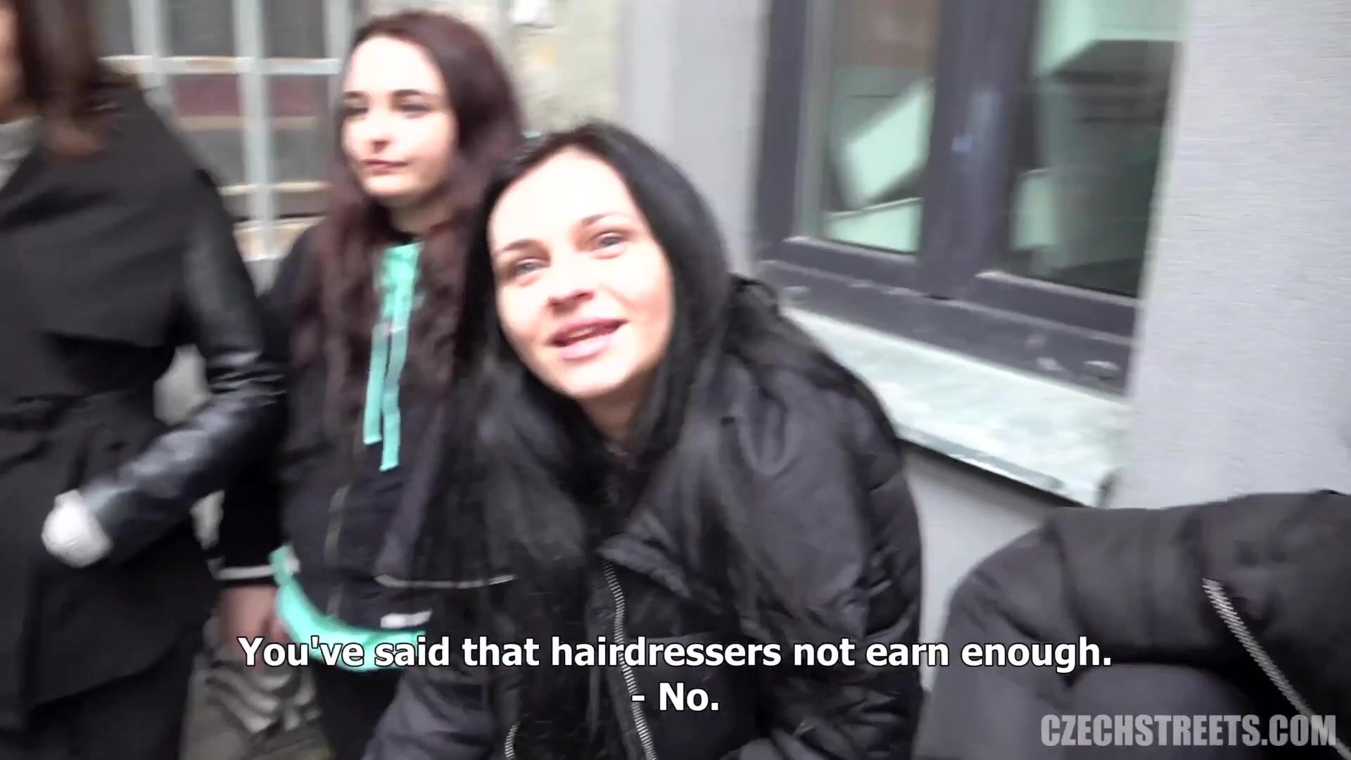 Czech Streets 134: Girls from Hairdressing Tech - PervertTube.com